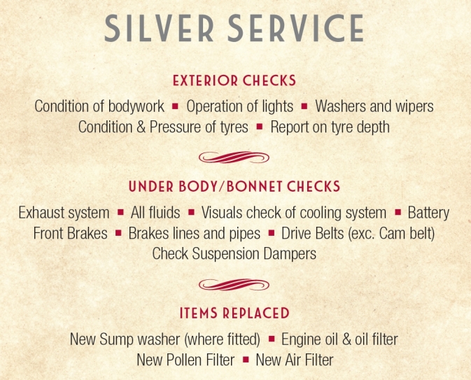 Silver Fixed Price Service